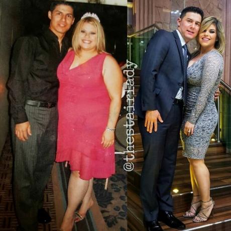 Elena a její manžel - před i po zhubnutí