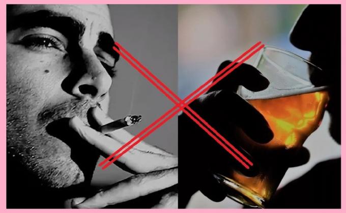 Limit špatných návyků (kouření cigaret a nápojů s obsahem alkoholu)